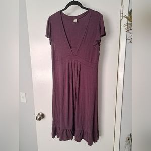 Old Navy Dark Purple Ruffle Hem Dress